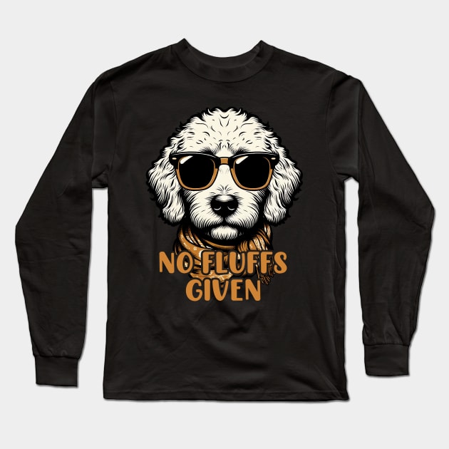 Goldendoodle Labradoodle No Fluffs The Dood Funny Doodle Dog Long Sleeve T-Shirt by cyryley